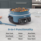 Ninja® PossibleCooker™ PRO Plus, 8.5-qt, Blue Macaron, MC2001 | 9-in-1 replaces 16 tools, 1400W, Slow Cook, Sear, Sauté, Proof, Pasta/Rice, oven-safe ceramic pot, cooker-to-oven-to-table.