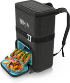 Ninja FrostVault™ Go Soft Backpack Cooler, Dry Storage, Charcoal Gray | Ninja FrostVault Go soft cooler, stays cool for hours with a leakproof, easy-access lid, and carries like a backpack