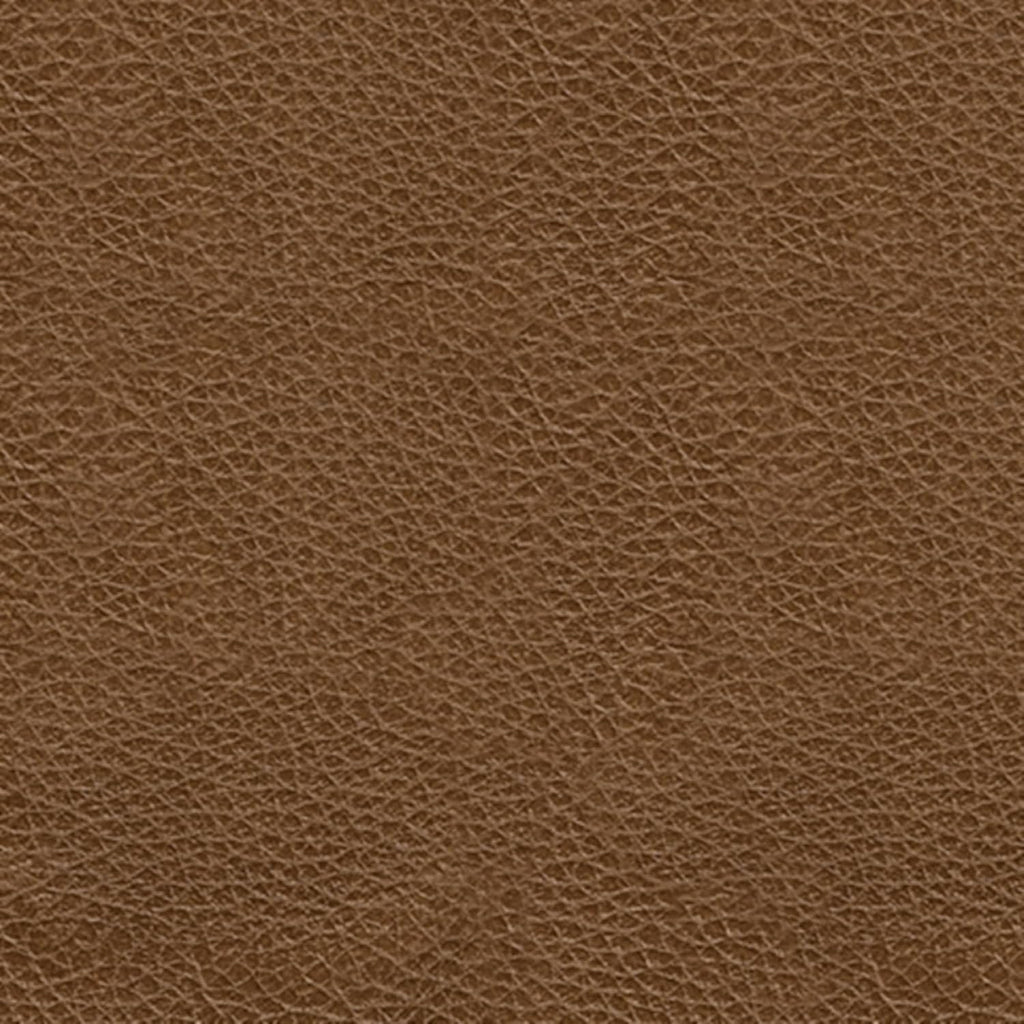 Signature Design by Ashley Oversized Brown Leather Accent Chair, Amber | Genuine and faux leather with brass-tone nailhead trim, Faux wood base, No assembly living room chairs, Brendola Series