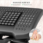 HOMCOM Foot Rest Under Desk, Foot Stool with Massage Rollers, Adjustable