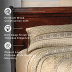 Signature Design by Ashley Alisdair Wood Queen Sleigh Bed | Traditional Louis Philippe style, Sweeping curves, Adjustable base compatible, Bed frame with headboard
