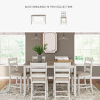 Signature Design by Ashley Skempton Counter Height Dining Table Set for 6 | 36 in counter height dining table, 24.75 in seat height, Solid wood stool frames, Two-tone wood design, Cushioned seats