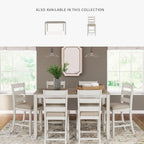 Signature Design by Ashley Skempton Counter Height Dining Table Set for 6 | 36 in counter height dining table, 24.75 in seat height, Solid wood stool frames, Two-tone wood design, Cushioned seats