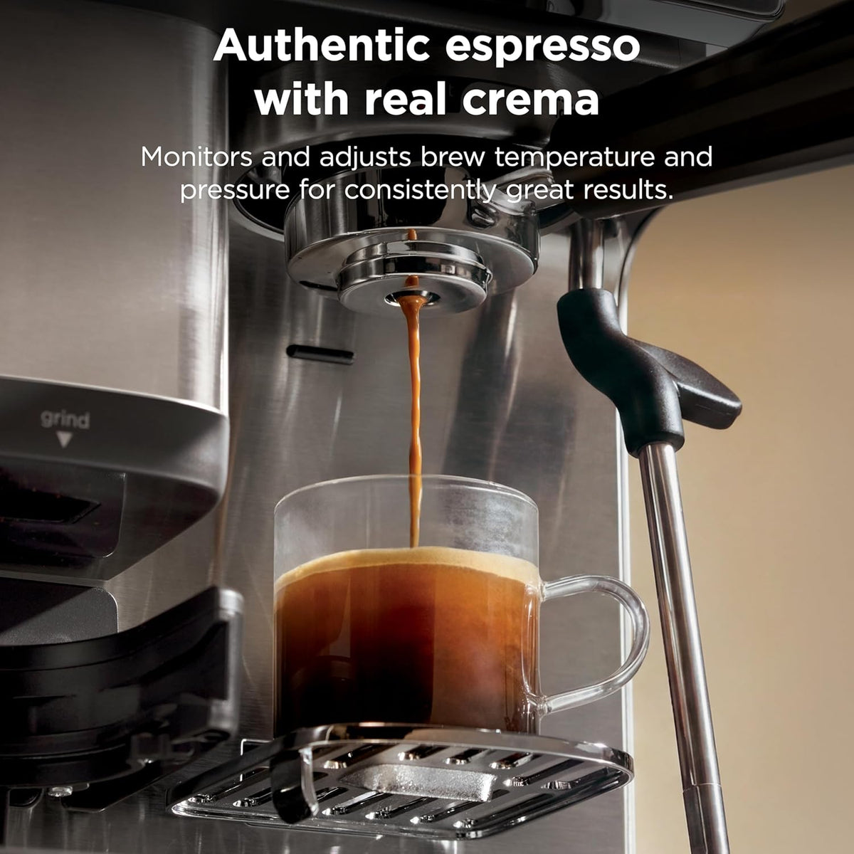 Ninja Luxe Café Mini, Espresso Machine & Drip Coffee, Stainless, ES301 | Built-in Burr Grinder, Precision Scale & Manual Steam Wand, Lattes, Cappuccinos & More
