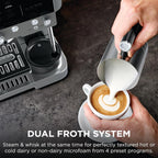 Ninja Luxe Café Premier Espresso & Rapid Cold Brew, Gunmetal, ES601GM | Drip Coffee, Built-in Coffee Grinder, Hands-Free Milk Frother, Assisted Tamper for Cappuccinos & Lattes