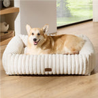 Bedsure ComfyFleece® Cute Dog Beds Large Sized Dog Washable，36in Cream