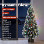 HOMCOM 4ft Pre-Lit Slim Artificial Christmas Tree Set of 2, 100 LED Lights