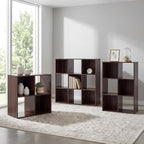 Signature Design by Ashley Glosmount 4 Cube Storage Organizer, Compact Freestanding, Cherry/Light Brown, 24''W x 12''D x 24''H, Engineered Wood (MDF/particleboard/plywood) and Decorative Laminate