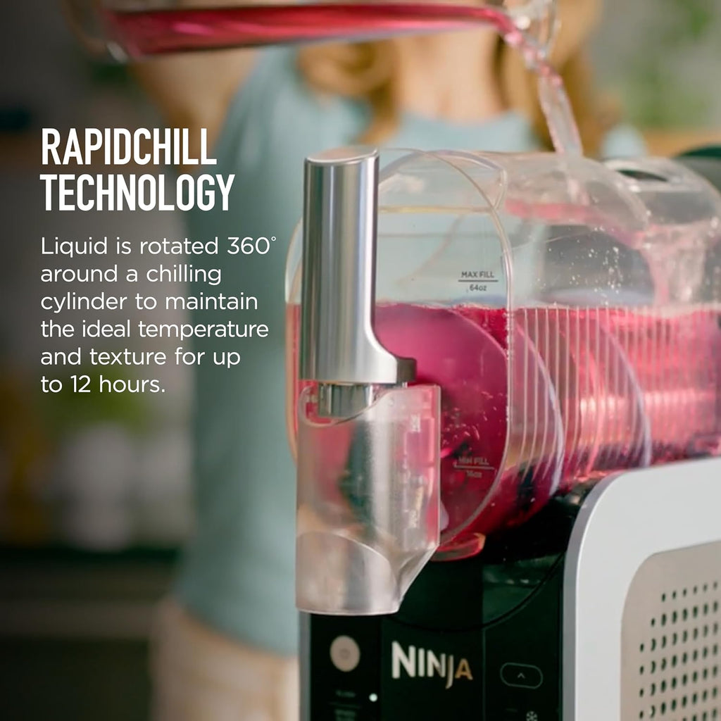 Ninja SLUSHi Professional Frozen Drink Maker with RapidChill Technology, 88 oz. Frozen Drink & Slushie Machine, 5 Preset Programs, Frozen Margaritas, Frappés, and More, Margarita, FS301TG