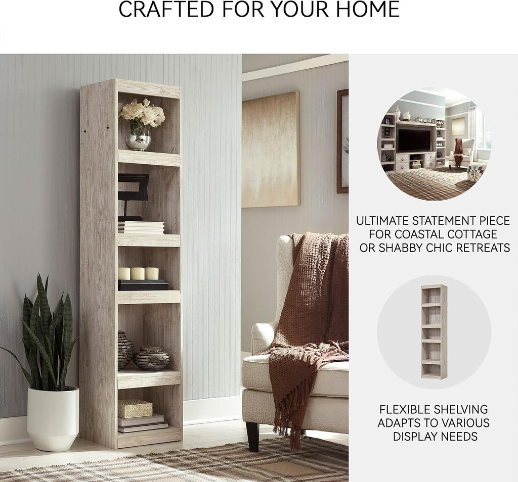 Signature Design by Ashley Willowton 72-Inch Bookcase Pier, Whitewash