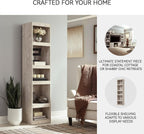 Signature Design by Ashley Willowton 72-Inch Bookcase Pier, Whitewash