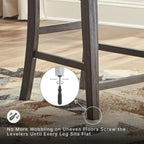 Signature Design by Ashley Caitbrook Counter Height Dining Table Set for 6 | Hardwood solids, Acacia veneer and MDF substrate table, 6 upholstered space-saving stools, Antiqued gray wash finish