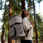Ninja FrostVault™ Go Soft Backpack Cooler, Dry Storage, Birch Beige | Ninja FrostVault Go soft cooler, stays cool for hours with a leakproof, easy-access lid, and carries like a backpack