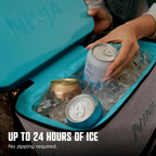 Ninja FrostVault™ Go Soft Backpack Cooler, Dry Storage, Birch Beige | Ninja FrostVault Go soft cooler, stays cool for hours with a leakproof, easy-access lid, and carries like a backpack