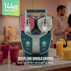 Ninja SLUSHi Twist Smart Frozen Drink Maker with Dual SlushAssist, FS701GN | 2 SLUSHI MACHINES IN 1, Serve separately or twist together, Dual SlushAssist Technology, 10+ Servings, two 72 oz vessel