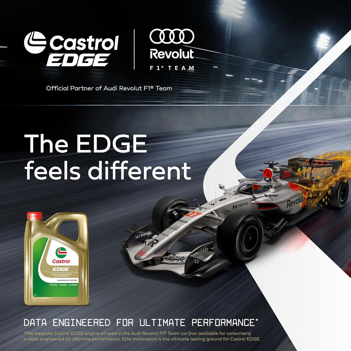 Castrol EDGE 5W-40 Advanced Full Synthetic Engine Oil, 1L