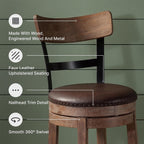 Signature Design by Ashley Pinnadel Counter Height Swivel Bar Stool, Brown