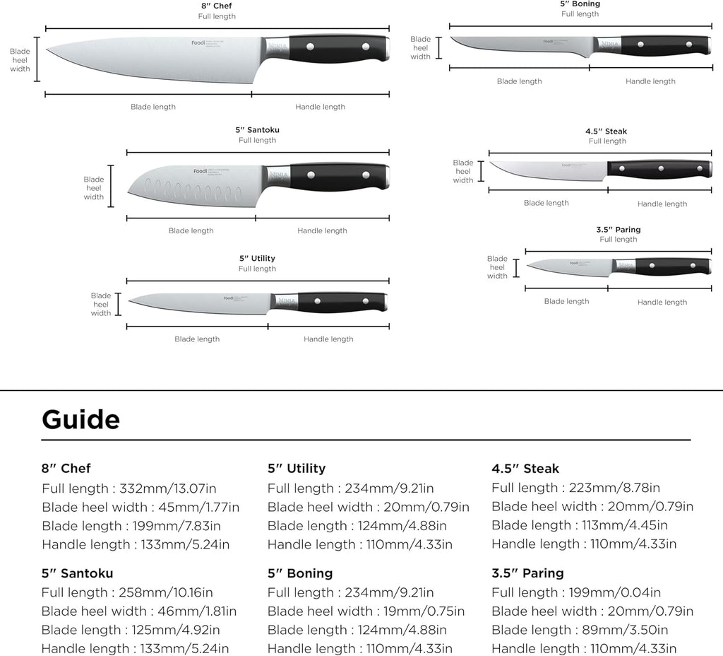 Ninja® Never Dull™ 14-Pc Knife System, Built-in Sharpener, Black, K32014 | Stays razor-sharp 10+ years. German stainless steel blades. A few swipes of the foolproof sharpener restores a superior edge.