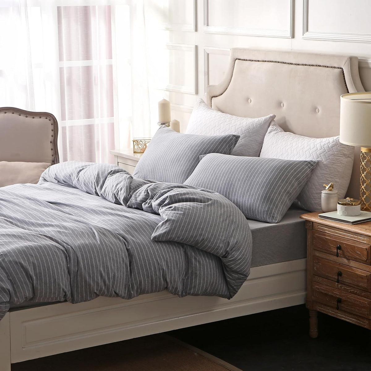 PURE ERA Jersey Knit Pillow Cases Solid Sage Green Standard