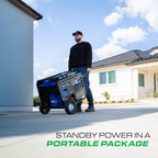 DuroMax XP13000HX 13,000-Watt Dual Fuel Portable Generator - Gas & Propane, Electric Start, Whole Home Power Backup, Transfer Switch Ready, RV & Emergency Ready