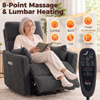 HOMCOM Riser Recliner Chair with Vibration Massage and Heat, Dark Grey