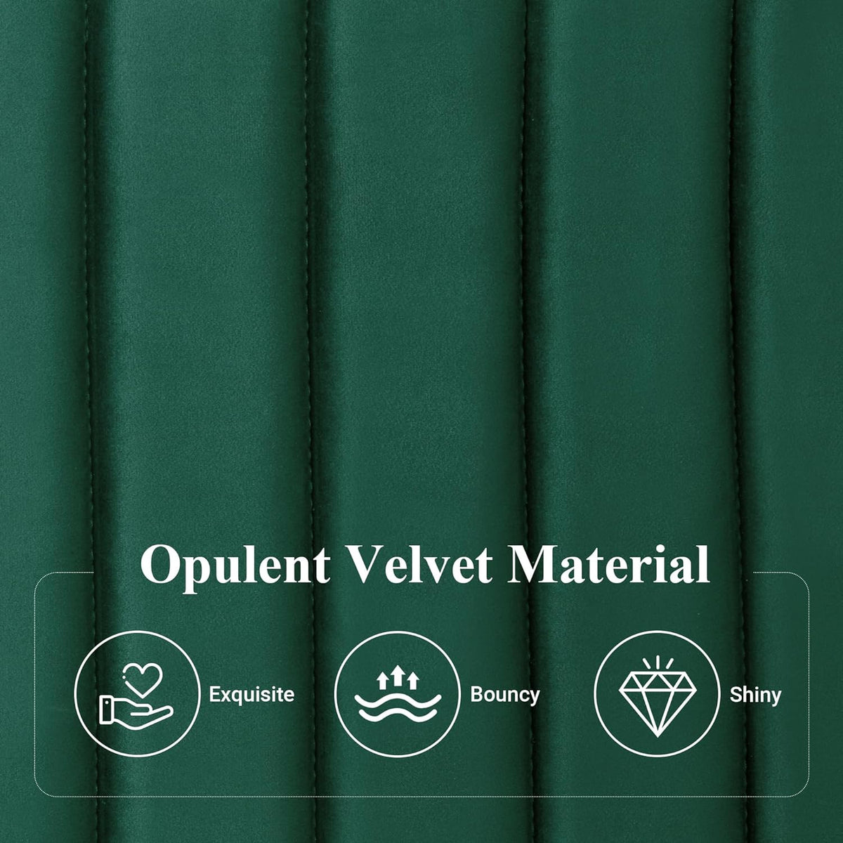 Allewie Queen Bed Frame, Velvet Upholstered Platform Bed with Adjustable Vertical Channel Tufted Headboard, Mattress Foundation with Strong Wooden Slats, Box Spring Optional, Easy Assembly, Green