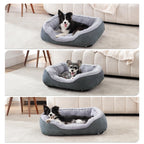 INVENHO Medium Dog Beds for Medium Dogs Washable, Rectangle Dog Bed Medium Size Dog, Orthopedic Dog Bed, Warming Soft Calming Sleeping Puppy Bed Durable Pet Bed with Anti-Slip Bottom M(30"x24"x9")