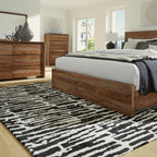 Signature Design by Ashley Bramshaw Area Rug, 8x10, Black and Ivory | Plush 9 mm medium-pile polyester, Protective woven cotton backing, Contemporary high-contrast pattern