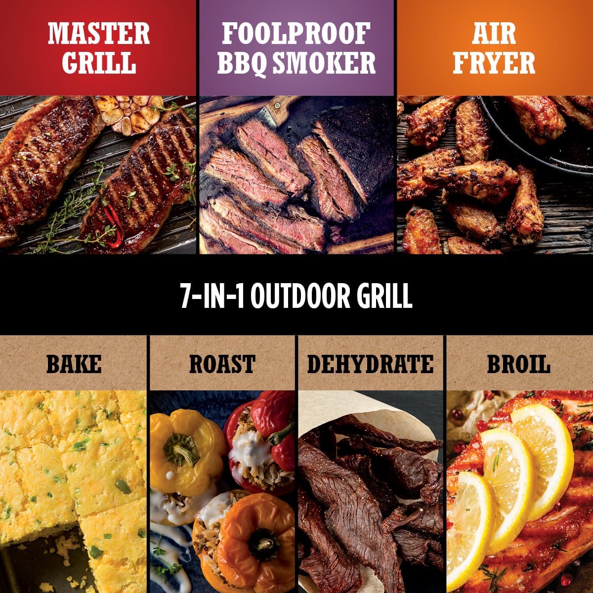 Ninja Woodfire™ Pro Outdoor Grill with Built-in Thermometer, OG751 | Ninja Woodfire Pro Grill uses wood pellets & electric power, with a built-in thermometer for perfect, no-guesswork cooking