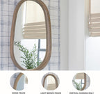Signature Design by Ashley Aarilynn Casual Accent Mirror with Thick Frame, Antique Brown