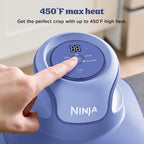 Ninja Crispi Glass Air Fryer, 4-in-1, Frosted Lilac, FN101PR | Max crisp, bake, air fry, recrisp, 450F max, 4 Qt and 6 Cup containers, PFAS-free glass