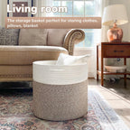 Goodpick Woven Rope Basket for Blankets Fit Nursery & Living Room, 45L