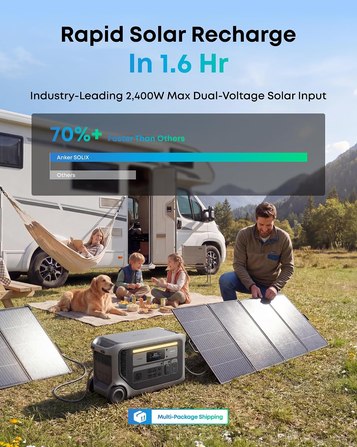 Anker SOLIX F3000 Portable Power Station and Expansion Battery, 3,072Wh