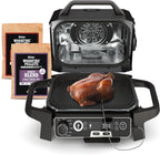 Ninja Woodfire™ Pro Outdoor Grill with Built-in Thermometer, OG751 | Ninja Woodfire Pro Grill uses wood pellets & electric power, with a built-in thermometer for perfect, no-guesswork cooking
