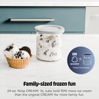Ninja CREAMi Deluxe Ice Cream Maker | 11-in-1 Create Frozen Desserts, Sorbet, Milkshakes, Yogurt & More | Includes 2 Dishwasher Safe XL 24 Oz. Tubs with storage lids | Blue | NC501ND