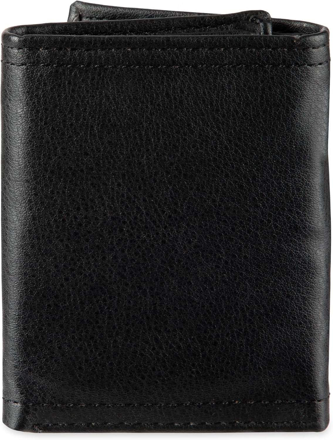 Levi's Men's Trifold Wallet - Sleek and Slim Includes ID Window and Credit Card Holder,Black Embossed Logo