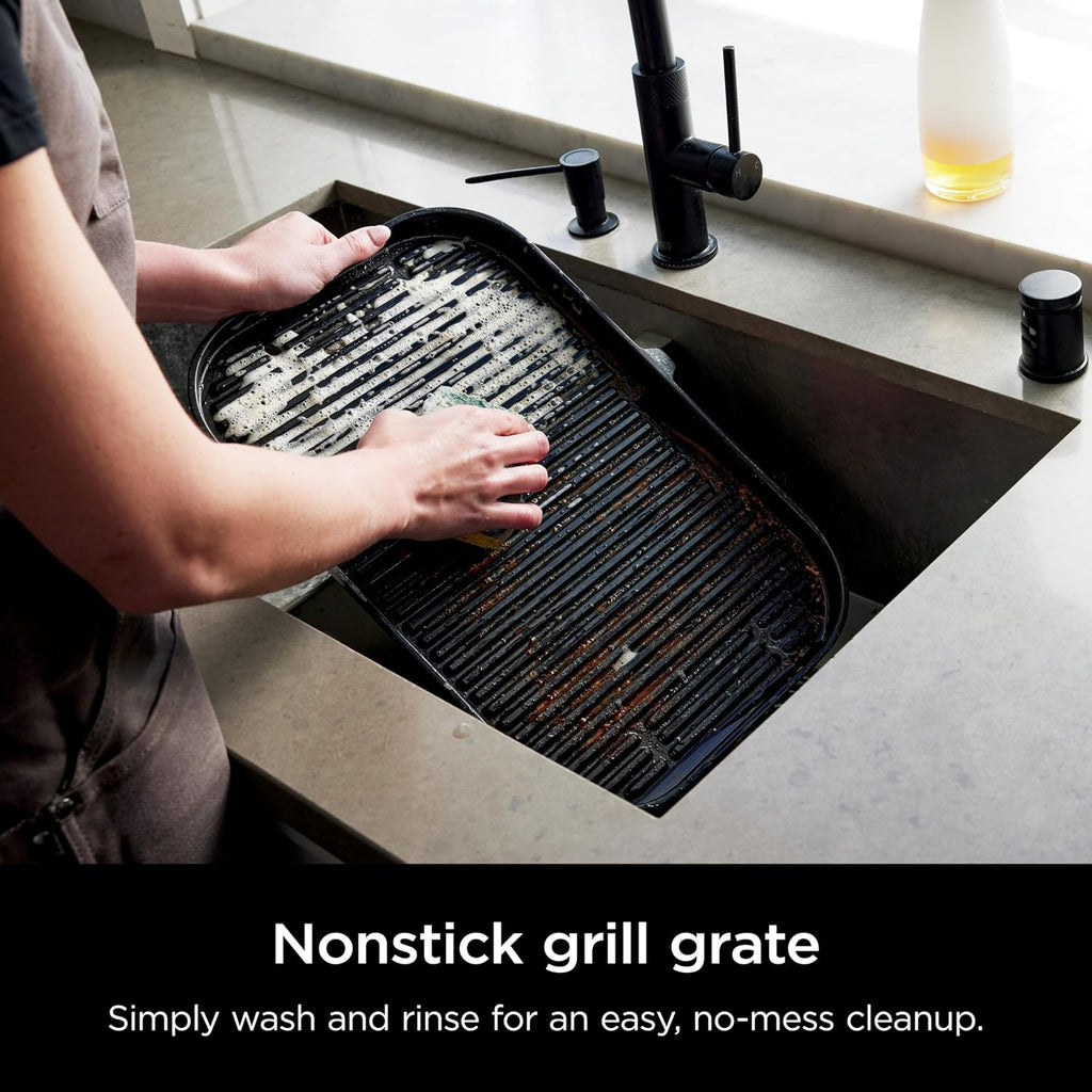 Ninja Woodfire ProConnect Premium XL BBQ Grill, 7-in-1, App Enabled, Blue | 180 sq in of cooking space with app-connected dual thermometers, and real wood-fired flavor