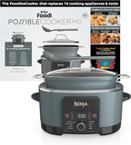 Ninja® PossibleCooker™ PRO 14-in-1, 8.5-qt, Sea Salt Gray, MC1001 | 14-in-1 replaces 14 appliances, Triple Fusion Heat®, slow cook, sauté, roast & steam, nonstick oven-safe pot to 500°F.