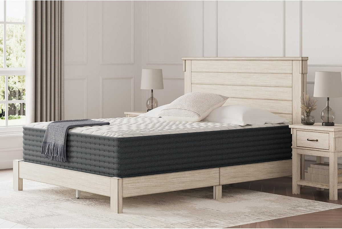 Signature Design by Ashley Hybrid 1300 13 Inch Plush Gel Memory Foam Mattress with Edge Support for Pressure Relief, Queen, Fiberglass-Free, Mattress in A Box