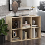 Signature Design by Ashley Piperton 6 Cube Storage Organizer, Cubby Shelf | Durable engineered wood with natural ash grain, Fits standard 10.5-inch bins, Versatile hybrid closed and open back design