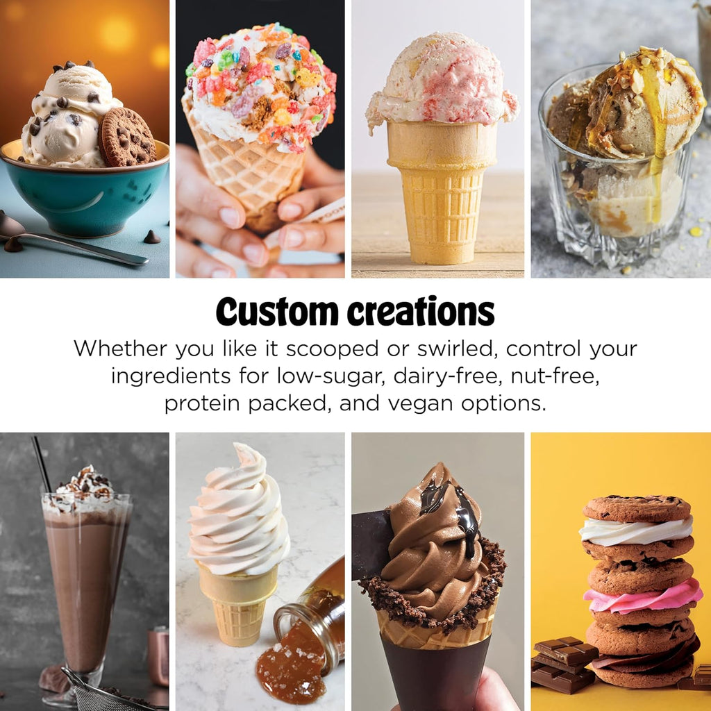 Ninja Creami Scoop & Swirl 13-in-1 Ice Cream and Soft Serve Maker, NC701 | Ninja Creami Scoop and Swirl turns almost anything into ice cream and soft serve at a button touch, scooped or swirled.