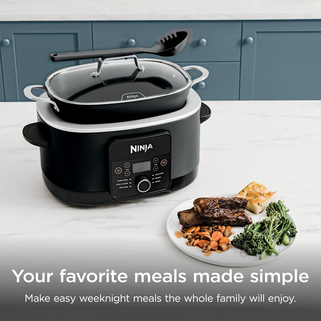 Ninja® PossibleCooker™ PLUS 12-in-1, 8.5-qt, Black, MC1010 | 12-in-1 replaces 12 appliances, Sous Vide & Proof, glass lid, nonstick oven-safe pot to 500°F, cooker-to-oven-to-table.