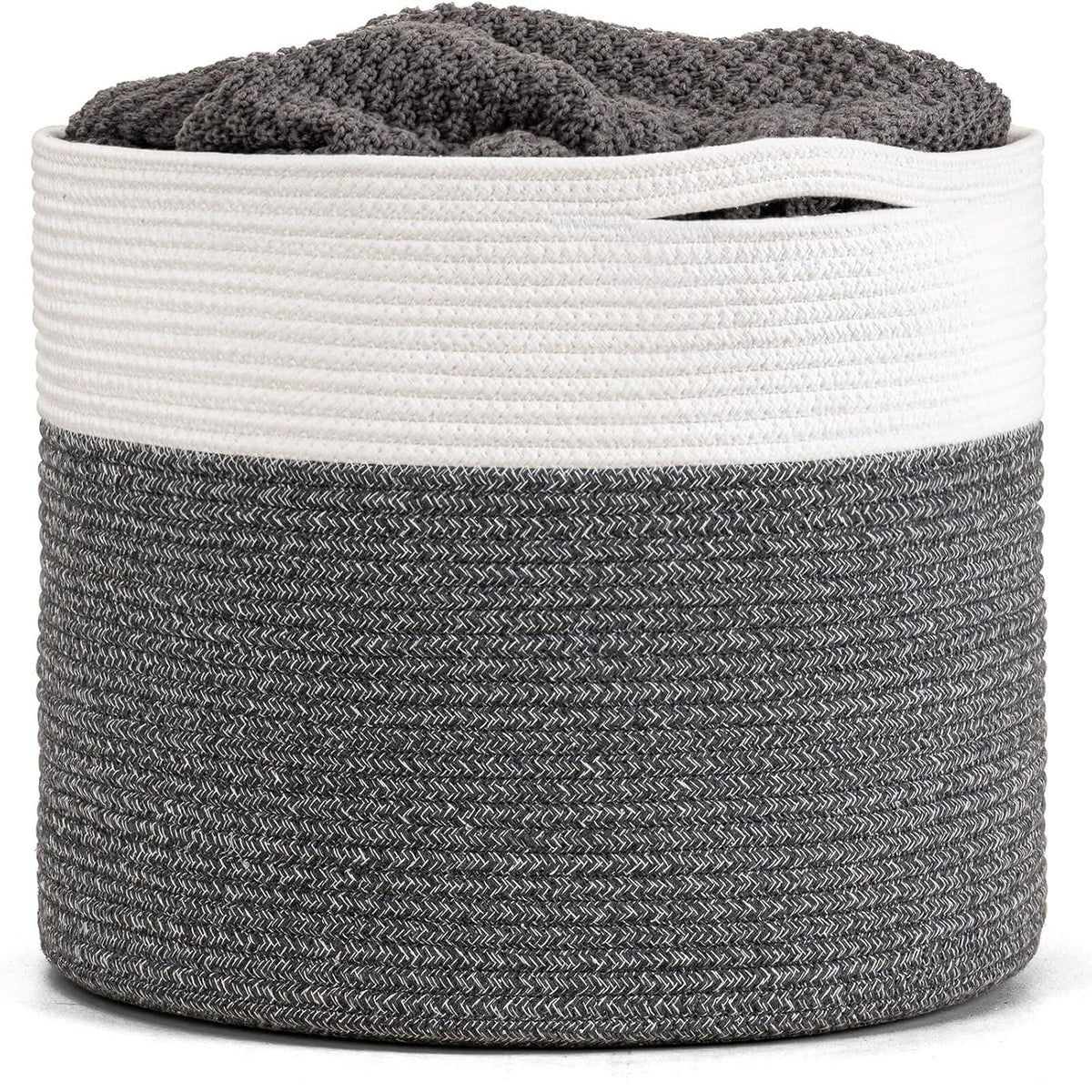Goodpick Woven Rope Basket for Blankets Fit Nursery & Living Room, 45L