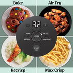 Ninja Crispi Glass Air Fryer, 4-in-1, Green, FN101SG | Max crisp, bake, air fry, recrisp, 450F max, 4 Qt and 6 Cup containers, PFAS-free glass