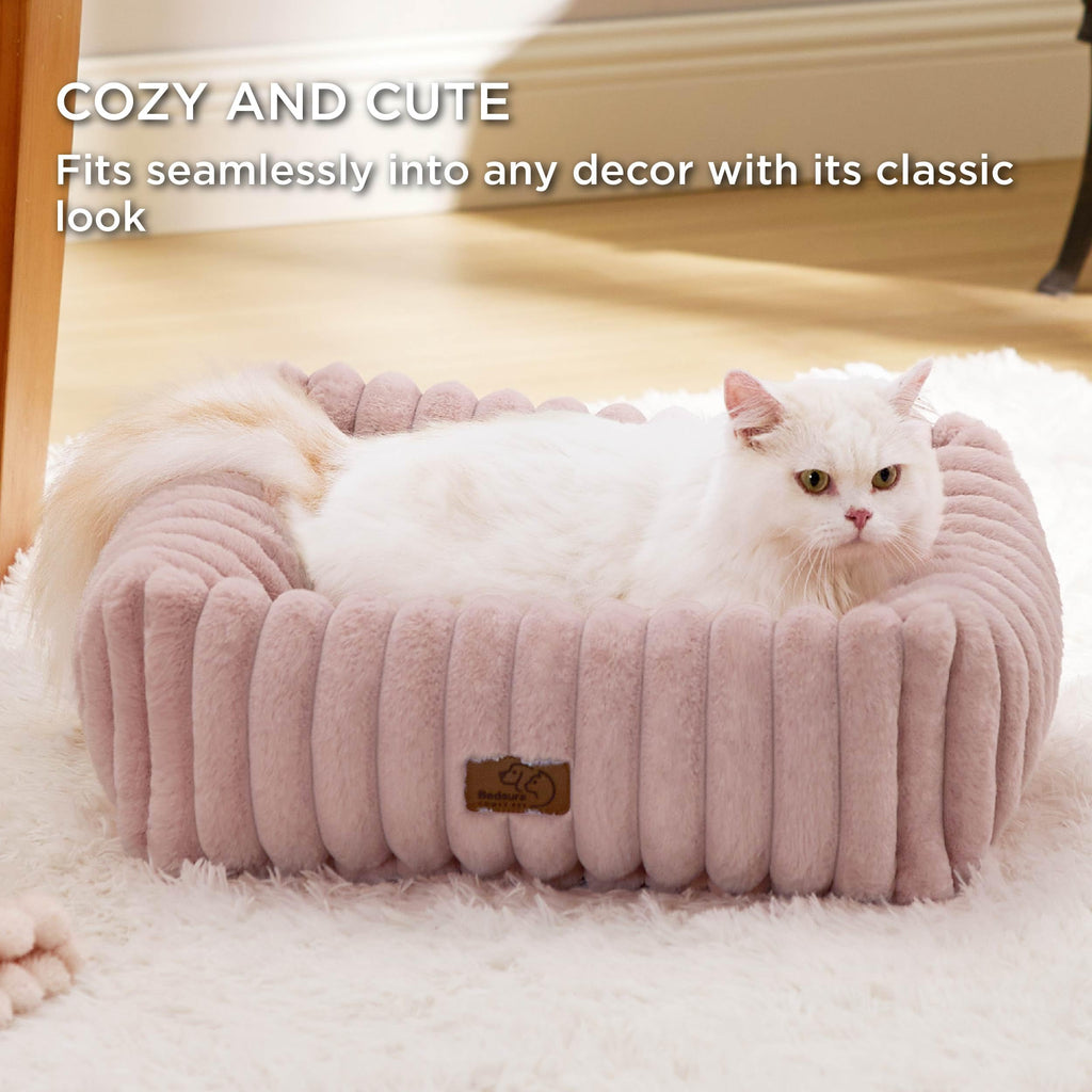 Bedsure ComfyFleece® Cute Dog Beds Large Sized Dog Washable，36in Cream