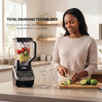 Ninja Professional Blender, 1000W, Total Crushing Tech, 72oz Pitcher, BL610 | 1000W Total Crushing blades crush ice & blend smoothies, sauces. XL 72-oz pitcher for family batches. Dishwasher-safe parts.