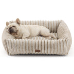 Bedsure ComfyFleece® Cute Dog Beds Large Sized Dog Washable，36in Cream