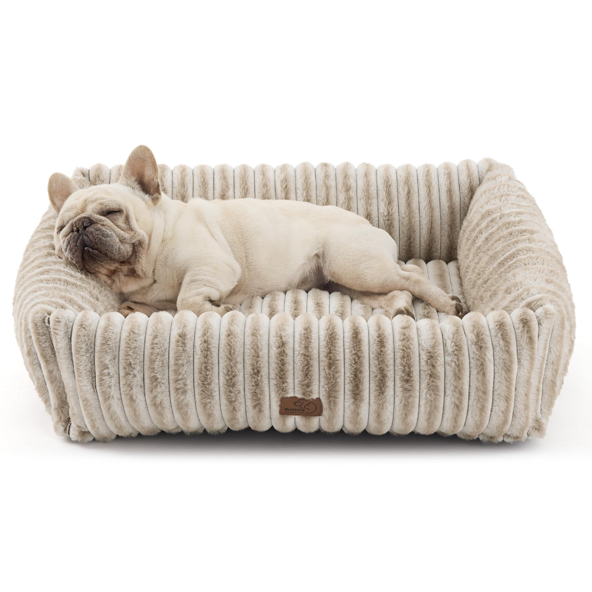 Bedsure ComfyFleece® Cute Dog Beds Large Sized Dog Washable，36in Cream