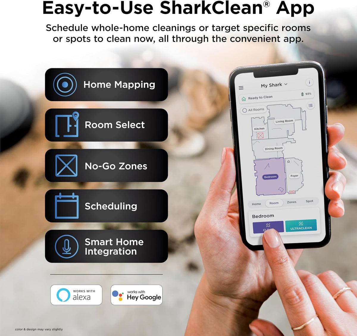 Shark AV2501S AI Ultra Robot Vacuum, with Matrix Clean, Home Mapping, 30-Day Capacity HEPA Bagless Self Empty Base, Perfect for Pet Hair, Wifi, Dark Grey