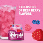 Ninja Thirsti Flavored Water Drops, Berry Burst, Zero Calories | Zero Sugar, 12oz drinks, 3 Pack, Compatible with All Ninja Thirsti Drink Systems - WC1000, WC2000 & WC3000 Series, WCFBRPNAM